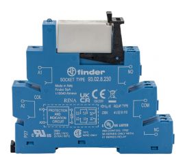 Интерфейсный модуль реле Finder 2 перекидных контакта 8А, 230В AC, винтовые зажимы, 385282300060 