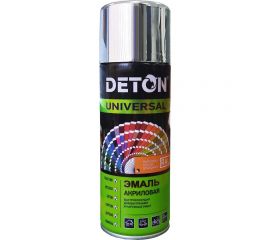 Акриловая эмаль DETON быстросохнущая, хром, аэрозоль 520 мл DTN-A07266 