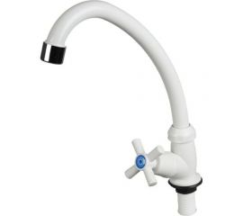 Смеситель Terma моно пластиковый белый, крест 66401 