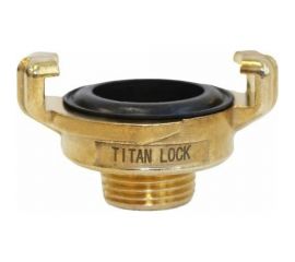 Универсальное соединение для воды TITAN LOCK NEPTUN (GEKA) с наружной резьбой BSP 1"", латунь, TLNPM1-BR 
