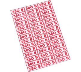 Наклейка знак электробезопасности 380В REXANT 10x30 мм 210 шт 56-0008 