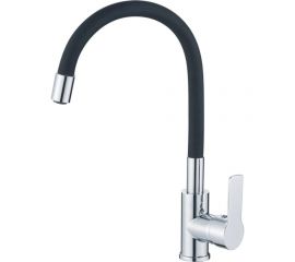 Смеситель для кухонной мойки Haiba латунь, с гибким изливом, черный HB70112-7 