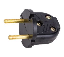 Электровилка ООО Ливны-Электро В6-001 разборная плоская л/ш, черная В 6142л 