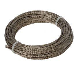 Трос стальной чёрный 6.2 мм, ГОСТ 2688-80 для лебёдок и талей OCALIFT КС62 