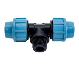 Тройник компрессионный ПНД 20 мм, 3/4M AV Engineering AVE1092034 