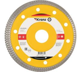 Диск алмазный отрезной ультратонкий (125x22.2x1.4x10 мм) KRANZ KR-90-0141 