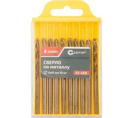 Сверло по металлу EXPERT 10 шт, 3x61 мм CUTOP 53-468 