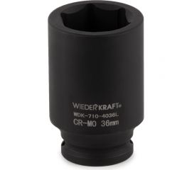 Головка торцевая ударная глубокая 6-гранная (36 мм; 1/2"") WIEDERKRAFT WDK-710-4036L 
