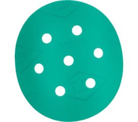 Круг шлифовальный на липучке - зелёный 125 мм, 5 шт, P1000 FASTER TOOLS 8550 