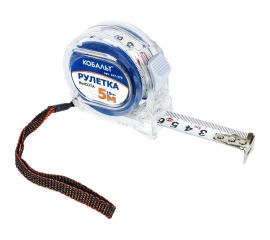 Рулетка (5 м x 19 мм, прозрачный корпус) КОБАЛЬТ Высота 247-279 