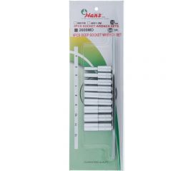 Комплект 6-ти гранных торцевых головок (4-12 мм; 1/4"") 9 шт. Hans 2609MD 