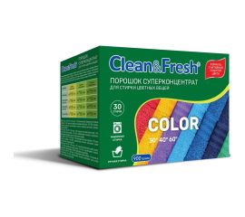 Порошок суперконцентрат для стирки цветного CLEANANDFRESH 900 гр Cl3900c 