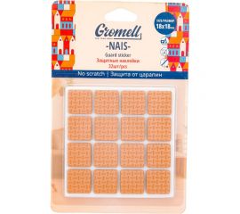 Защитные наклейки GROMELL Nais, 32 шт., материал eva, коричневые, квадратные, 18 мм 77M10897 