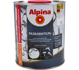 Разбавитель для лакокрасочных материалов ALPINA 0.75 л 948104051 