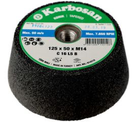 Круг шлифовальный (125х50х14 мм) Karbosan 14210 