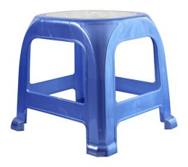 Табурет Росспласт Симпатия маленький, голубой, высота 30 см 529579 