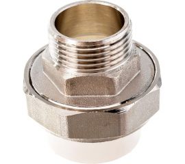 Разъемная муфта PPRC MeerPlast Дн25х20 Ру25 белая наружная резьба D200-00497 