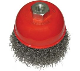 Щетка чашечная 75 мм, М14, витая проволока для УШМ INTERTOOL BT-1075 