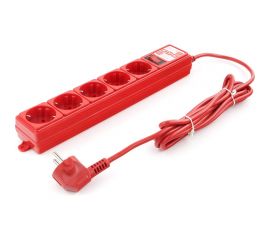 Фильтр-удлинитель Power Cube PC 3м 5р, красн. 10А/2,2кВт SPG-MXTR-14 
