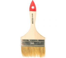 Флейцевая кисть, натуральная щетина, 55% топс, лакированная ручка, ширина 100мм МASTER COLOR 30-0016 