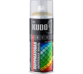 Аэрозольная краска в баллончике KUDO быстросохнущая акриловая универсальная полуматовая SATIN RAL 1034 абрикосовая KU-0A1034 