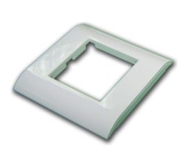 Пластиковая накладка на цоколь LANMASTER 45х45, белая, 2 модуля LAN-FR45x45-WH 
