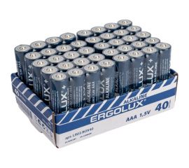 Батарейка Ergolux LR03 Alkaline BOX40 (ПРОМО, LR03 BOX40,1.5В) 14672 