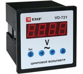 Однофазный цифрофой вольтметр EKF VD-721 на панель PROxima SQvd-721 