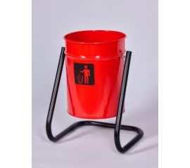 Уличная урна ПРОФМЕТСТИЛЬ металл, красная Арт 403 
