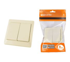 Выключатель TDM Ильмень 2 кл. 10А слоновая кость SQ1823-0102 