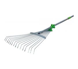 Веерные регулируемые алюминиевые грабли DON GAZON 15 плоских зуба, 110-168 см 220502 