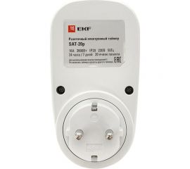 Розеточный электронный таймер EKF 16A недельный PROxima SQSAT-20p SAT-20p 