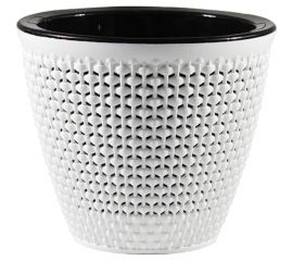 Кашпо bmc Ротанг белый/чёрный, 15.5х17 см, 1.6 л КШ6474 057620 