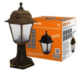 Садово-парковый светильник TDM НТУ 04-60-001 четырехгранный, стойка, бронза SQ0330-0775 