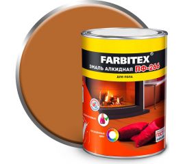 Алкидная эмаль FARBITEX ПФ-266 светлый орех, 0.8 кг 4300011425 