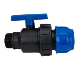 Шаровой кран VALFEX ПНД компрессионный цанга - наружная резьба, разборный 63x2"" 1210012663200 