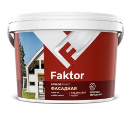 Акриловая краска ЯРОСЛАВСКИЕ КРАСКИ FAKTOR для фасадов белая, ведро 2,5 кг О05365 