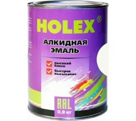 Алкидная автоэмаль Holex 9010 RAL чистый белый, 0.8 кг HAS-380730 