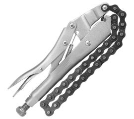 Цепные зажимные клещи DELI dl20018 с фиксатором, 230мм, длина цепи 450мм, регулировочный винт 112000 