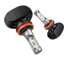 Светодиодные лампы LED для авто LEDZILLA S1 H8 H9 H11 25Вт 12В лампочки для автомобилей в фары ДХО птф лед, комплект 2шт S1-H11 