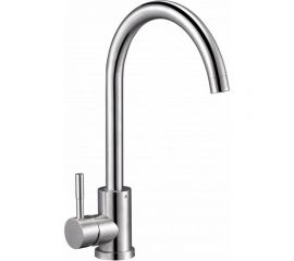 Смеситель для кухни G-lauf Solone с высоким поворотным изливом, нержавеющая сталь EZA4-D090 