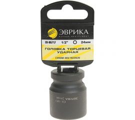 Головка торцевая 6-гранная ударная (24 мм; 40 мм; 1/2"") с держателем ЭВРИКА ER-95717H 