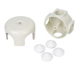 Распределительная коробка Bironi 78мм, пластик, цвет Слоновая кость (4 кабельных ввода в комплекте) B1-521-211-K 