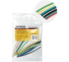 Набор термоусадочных трубок STEKKER HSHTS-210-10M, длина 10 см., коэф. усадки 2:1, (21шт в упаковке) 39710 