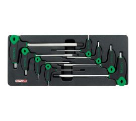 Набор шестигранных отверток TOPTUL с L-образной ручкой, 2-10 мм, 8 предметов, в ложементе GAAT0814 