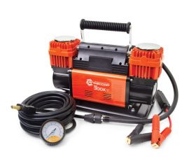 Воздушный компрессор Агрессор 300 л/мин, 12 В/90 А, шланг 8 м, шнур питания 2.4 м, питание от акб AGR-300K 