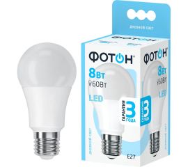 Светодиодная лампа ФОТОН LED A60 8W E27 4000K 22825 
