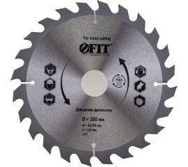 Диск пильный по дереву (200х32 мм; 24Т) для циркулярных пил Fit 37748 