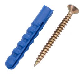 Набор крепления плинтусов дюбель ёж Качественный КРЕПЕЖ 8x50, 60 шт 0501099 КЧ 