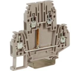 Проходной зажим DKC, DBC.2 CIGR, серый 2 уровня 2,5 кв.мм, с перемычкой между уровням 1шт ZDB117GR 